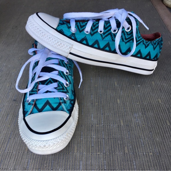 CONVERSE Missoni collab Chucks Chuck Taylor low top sneakers turquoise patterned - Picture 12 of 16